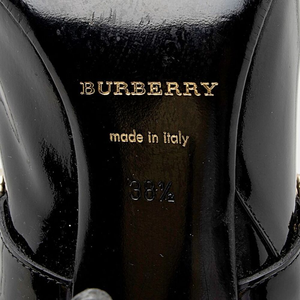 Burberry Patent Leather Chain Knee High Boots - Size 8.5 / 38.5 - Picture 7 of 8